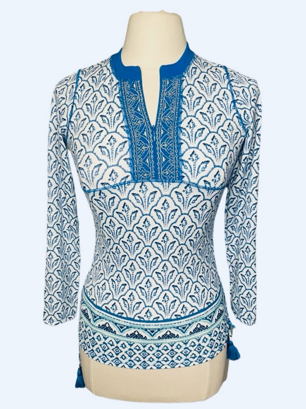 Cabana Life Long Sleeve Rashguard Swim Shirt w/ side Tassels - NWOT - Girl’s 14